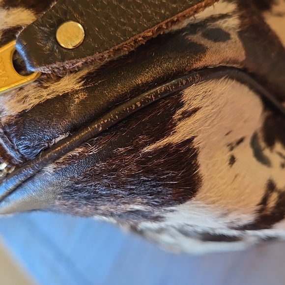 Cowhide Pony Hair REPURPOSED LV Satchel - Picture 13 of 16